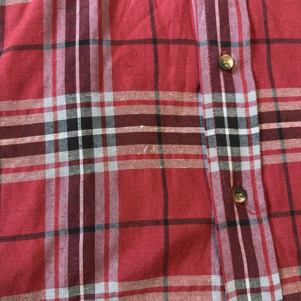 Stillwater Supply Co. Red Plaid Flannel Size Large Short Sleeve Lightweight - Picture 2 of 6